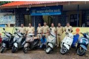 7 दुचाकी वाहने चोरी करणाऱ्या केली अटक ; जव्हार पोलिस ठाण्याची धडक कारवाई