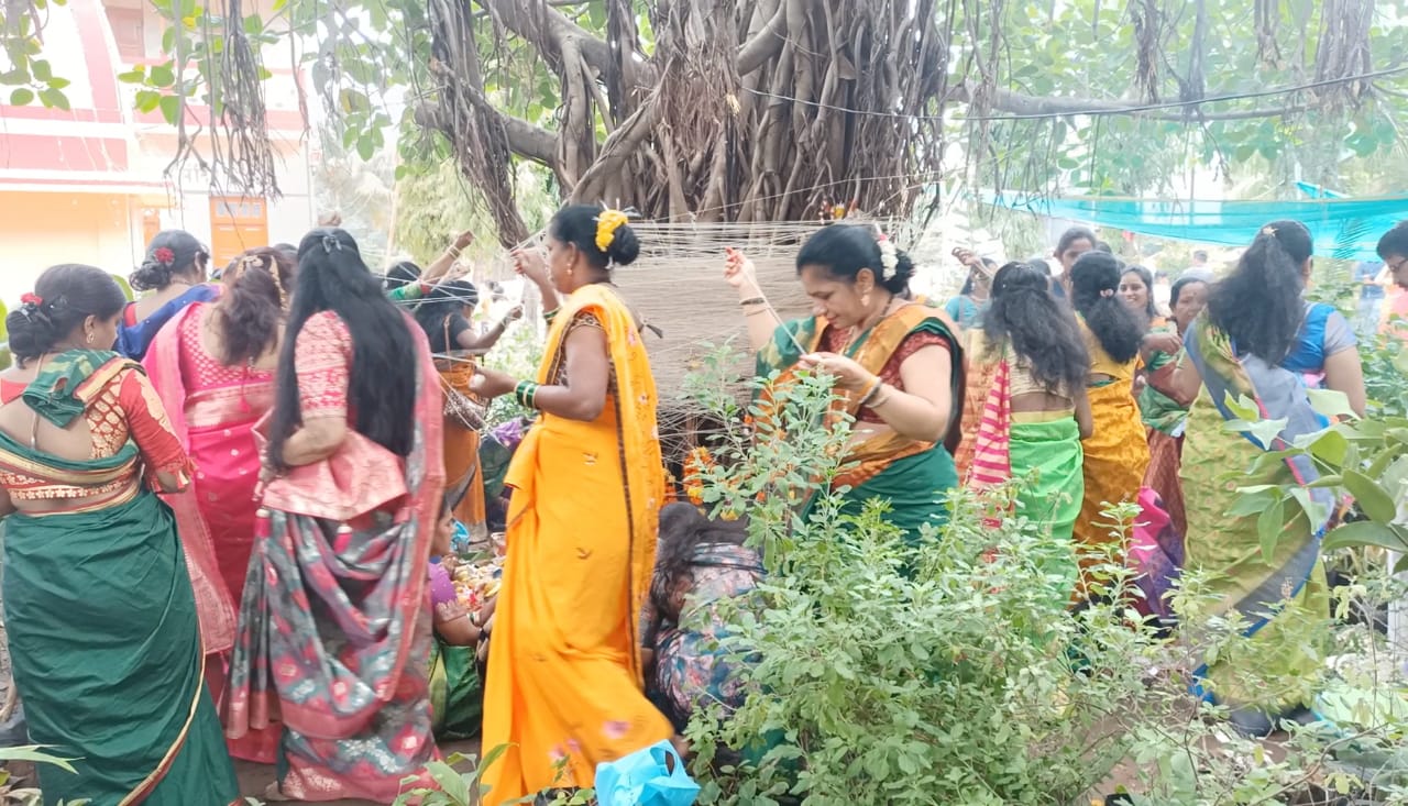 पालघर जिल्ह्यात सर्वत्र वटपोर्णिमा उत्साहात साजरी