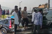 मुंबई-अहमदाबाद राष्ट्रीय महामार्गावरील भीषण अपघातात कार चालकाचा जागीच मृत्यु