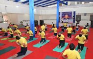 भारतीय तटरक्षक दलाच्या डहाणू स्टेशन मध्ये ११ व्या आंतरराष्ट्रीय योग दिनानिमित्त योगाभ्यास