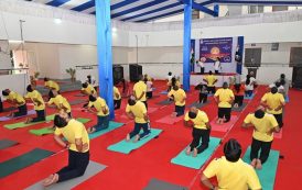 भारतीय तटरक्षक दलाच्या डहाणू स्टेशन मध्ये ११ व्या आंतरराष्ट्रीय योग दिनानिमित्त योगाभ्यास