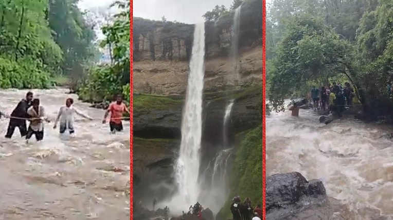 खोपोलीच्या झेनिथ धबधब्यावर थरार, शंभरहून अधिक पर्यटकांची सुटका